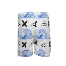 BOXER MOTIF Celana Pendek Santai Pria Boxer Rumahan Bahan Kaos Motif 02 Putih