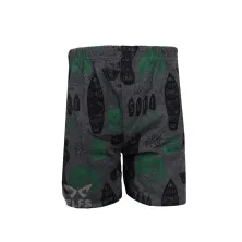 BOXER MOTIF Celana Pendek Santai Pria Boxer Rumahan Bahan Kaos Motif 03 Abu Tua