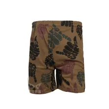 BOXER MOTIF Celana Pendek Santai Pria Boxer Rumahan Bahan Kaos Motif 04 Coklat Muda