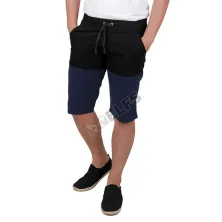 CELANA PENDEK CASUAL Celana Pendek Pria Jogger Twill 2Tone Black Biru Dongker