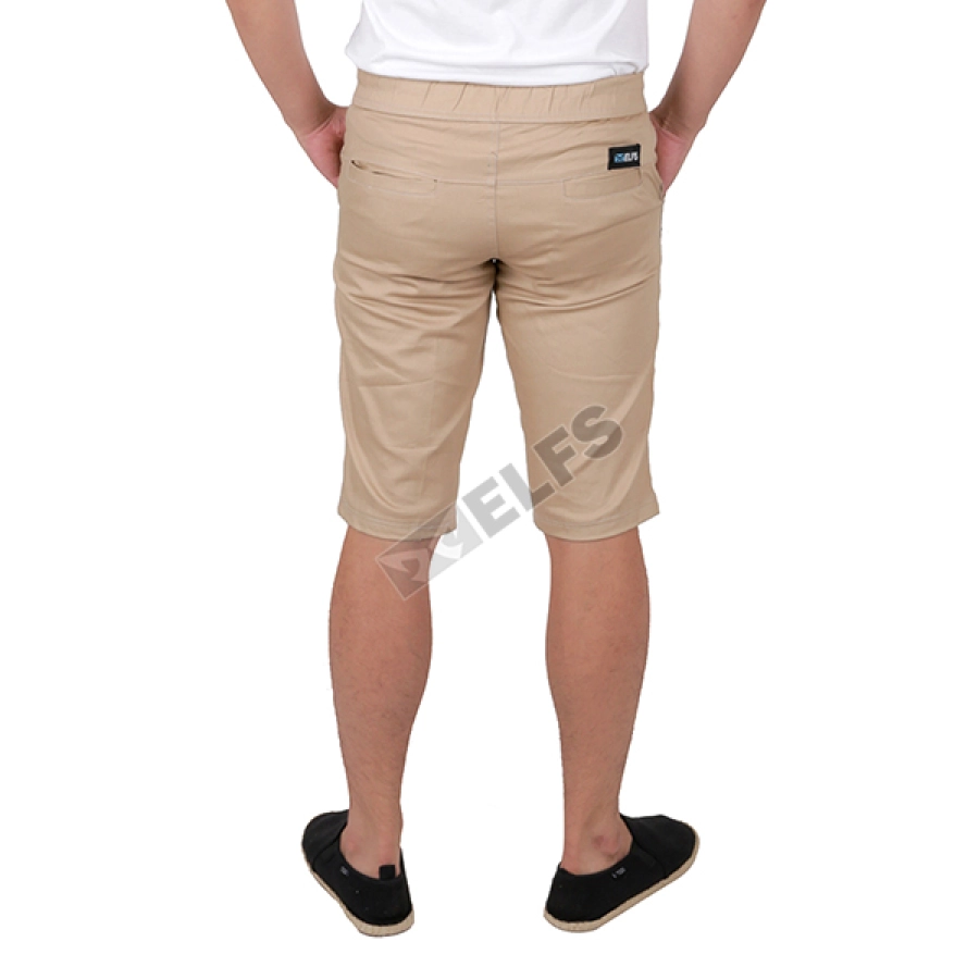 CELANA PENDEK CASUAL Celana Pendek Pria Jogger Twill Simple Khaki 3 cdb_chino_jogger_twill_simple_kh_2