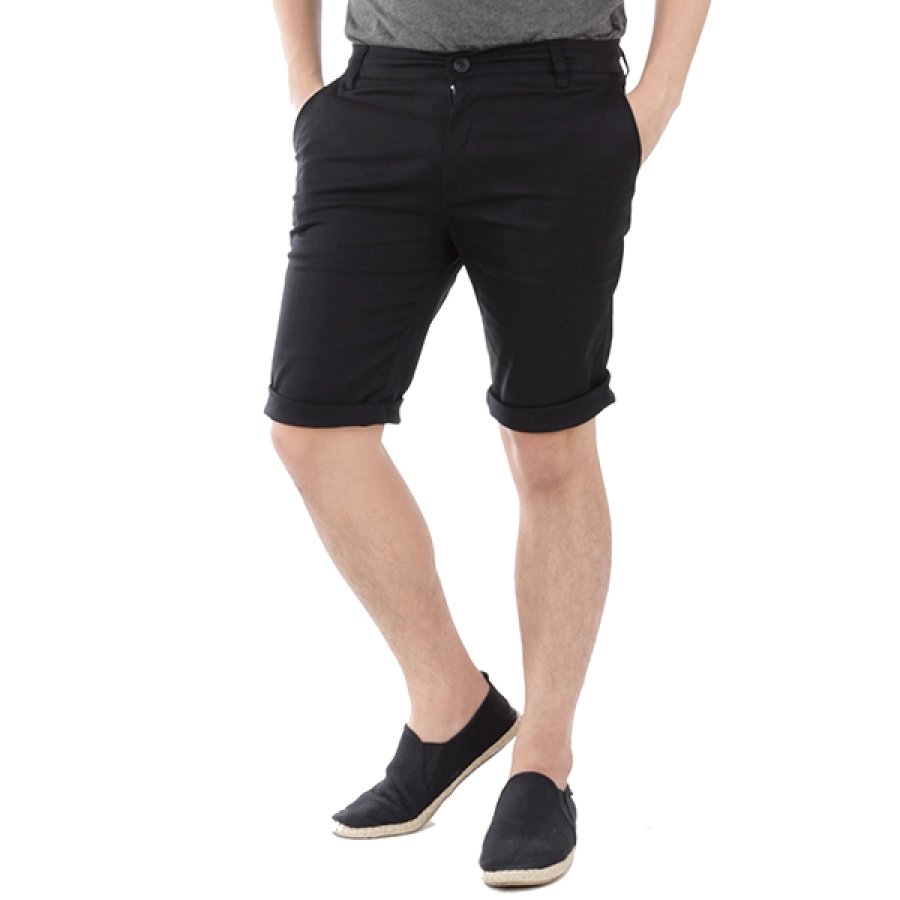 CELANA PENDEK CASUAL Celana Pendek Pria Chino Simple Hitam 2 cdb_chino_simple_hx_1