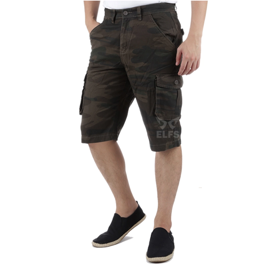 CELANA CARGO  Celana Pendek Pria Cargo Army Katun Coklat Tua 1 cdc_cargo_army_cotton_ct_0