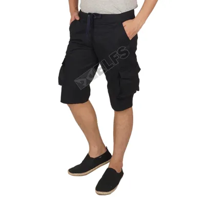 CELANA CARGO  CELANA JOGGER CARGO PRIA PENDEK SIMPLE OUTDOOR GUNUNG HIKING HITAM 1 cdc_karet_simple_hx0_copy