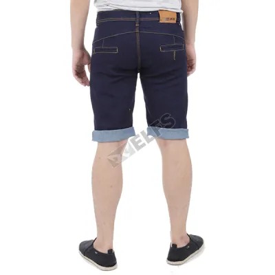 CELANA PENDEK JEANS Celana Pendek Jeans Garment Pocket Motif List 009 Biru Dongker 3 cdj_garment_pocket_list_009_bd_2