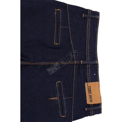 CELANA PENDEK JEANS Celana Pendek Jeans Garment Pocket Motif List 009 Biru Dongker 4 cdj_garment_pocket_list_009_bd_3