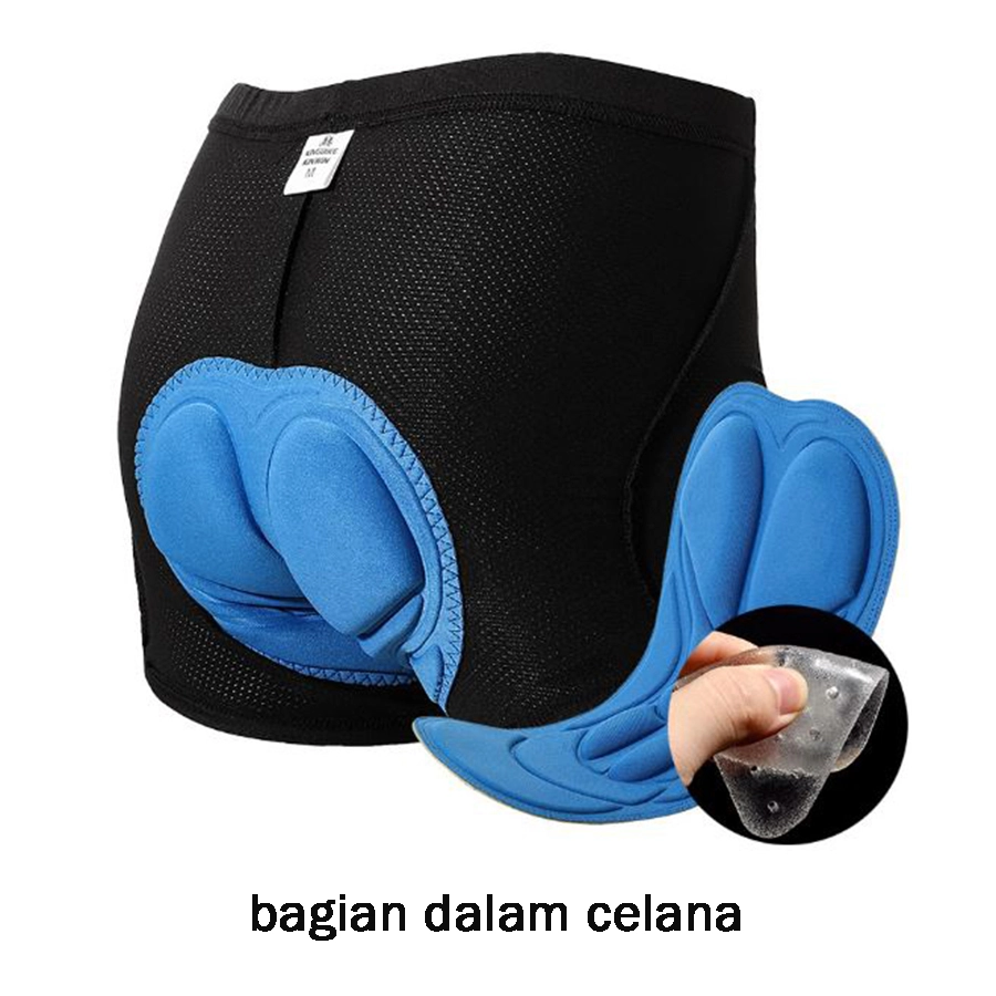 CELANA TRAINING PENDEK CELANA DALAM SEPEDA BUSA GEL 3D BREATHABLE CYCLING UNDERWEAR PADDING GEL BIRU 1 cds_gel_biru_hx0