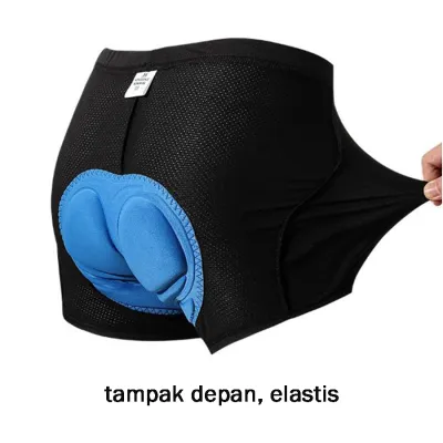 CELANA TRAINING PENDEK CELANA DALAM SEPEDA BUSA GEL 3D BREATHABLE CYCLING UNDERWEAR PADDING GEL BIRU 3 cds_gel_biru_hx2