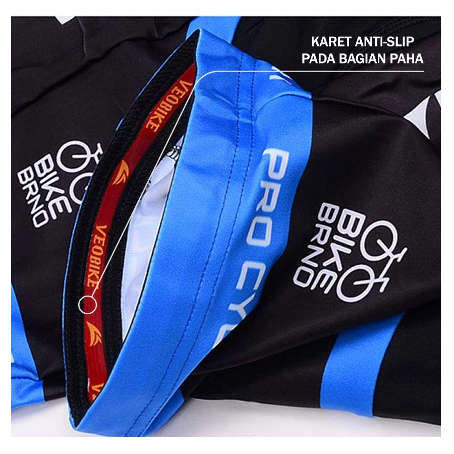 CELANA TRAINING PENDEK Celana Sepeda Padding 3D Gel Veobike Cool Max Fullprint Cycling Shorts Biru Tua 4 cds_veobike_gel_fullprint_pendek_bt3