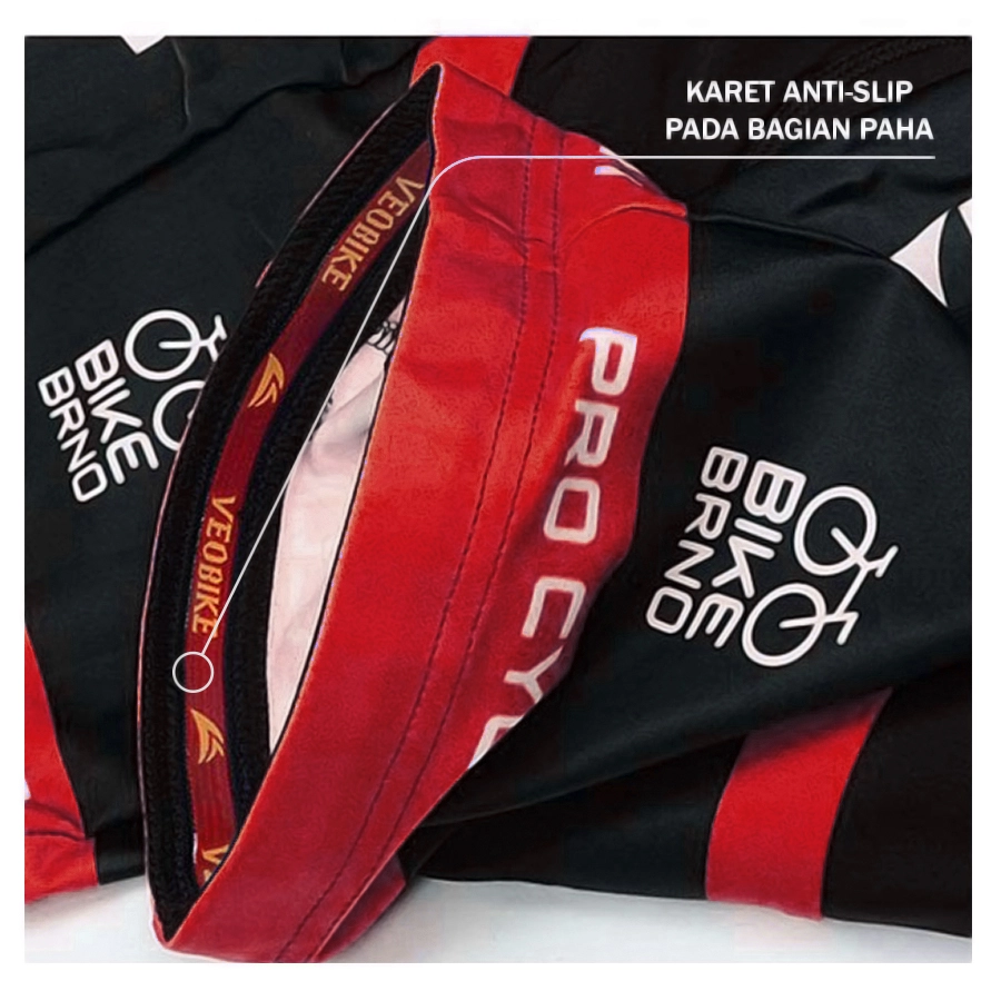CELANA TRAINING PENDEK Celana Sepeda Padding 3D Gel Veobike Cool Max Fullprint Cycling Shorts Merah Cabe 4 cds_veobike_gel_fullprint_pendek_mc3
