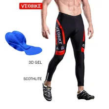 CELANA TRAINING PANJANG Celana Sepeda Panjang Padding 3D Gel Veobike Cycling Pants merah Cabe