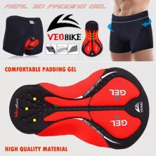CELANA TRAINING PENDEK Celana Sepeda Padding 3D Gel Veobike Cool Max Cycling Underwear Hitam