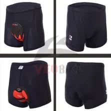 CELANA TRAINING PENDEK Celana Sepeda Padding 3D Gel Veobike Cool Max Cycling Underwear Hitam