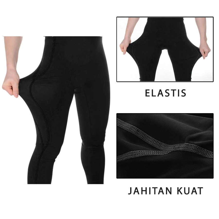 CELANA TRAINING PANJANG CELANA SEPEDA PANJANG PADDING 3D GEL SCOTCHLITE VEOBIKE CYCLING PANTS Hitam 4 cds_veobike_gel_scotchlite_panjang_hx3