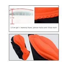 CELANA TRAINING PANJANG Celana Sepeda Panjang Padding 3D Gel Scotchlite Veobike Cycling Pants Merah Cabe