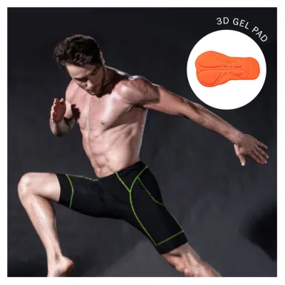 CELANA TRAINING PENDEK Celana Sepeda Padding 3D Gel Veobike Cool Max Scothlite Cycling Shorts Hijau Muda 1 cds_veobike_gel_scotchlite_pendek_im0