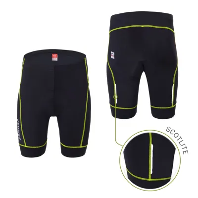 CELANA TRAINING PENDEK Celana Sepeda Padding 3D Gel Veobike Cool Max Scothlite Cycling Shorts Hijau Muda 2 cds_veobike_gel_scotchlite_pendek_im1