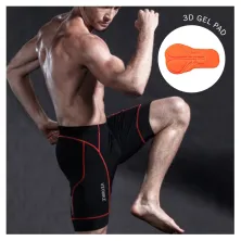 CELANA TRAINING PENDEK Celana Sepeda Padding 3D Gel Veobike Cool Max Scothlite Cycling Shorts Merah Cabe