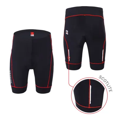 CELANA TRAINING PENDEK Celana Sepeda Padding 3D Gel Veobike Cool Max Scothlite Cycling Shorts Merah Cabe 2 cds_veobike_gel_scotchlite_pendek_mc1