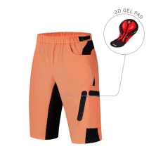 CELANA TRAINING PENDEK Celana Sepeda MTB Downhill Padding Gel Wosawe Cyling Shorts Orange