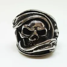 CINCIN Cincin Titanium Tengkorak QGZ28 Monster Silver