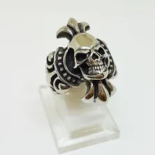 CINCIN Cincin Titanium Tengkorak QGZ28 Tombak Silver