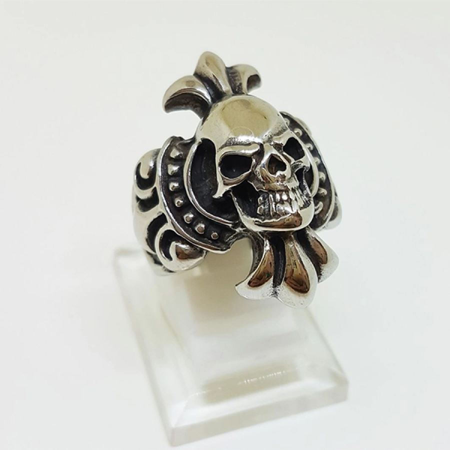 CINCIN Cincin Titanium Tengkorak QGZ28 Tombak Silver 2 cincin_qgz28_skull_tombak_sv_1