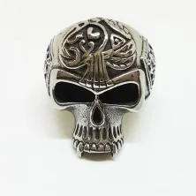 CINCIN Cincin Titanium Tengkorak QGZ28 Wajik Silver