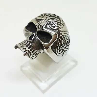 CINCIN Cincin Titanium Tengkorak QGZ28 Wajik Silver 2 cincin_qgz28_skull_wajik_sv_1