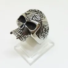 CINCIN Cincin Titanium Tengkorak QGZ28 Wajik Silver