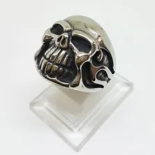 CINCIN Cincin Titanium Tengkorak QGZ28 Api Silver