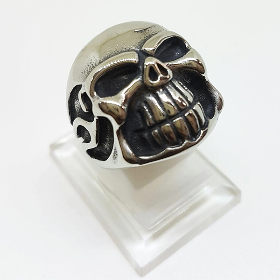 CINCIN Cincin Titanium Tengkorak QGZ28 Api Silver 3 cincin_skull_qgz28_api_sv_2