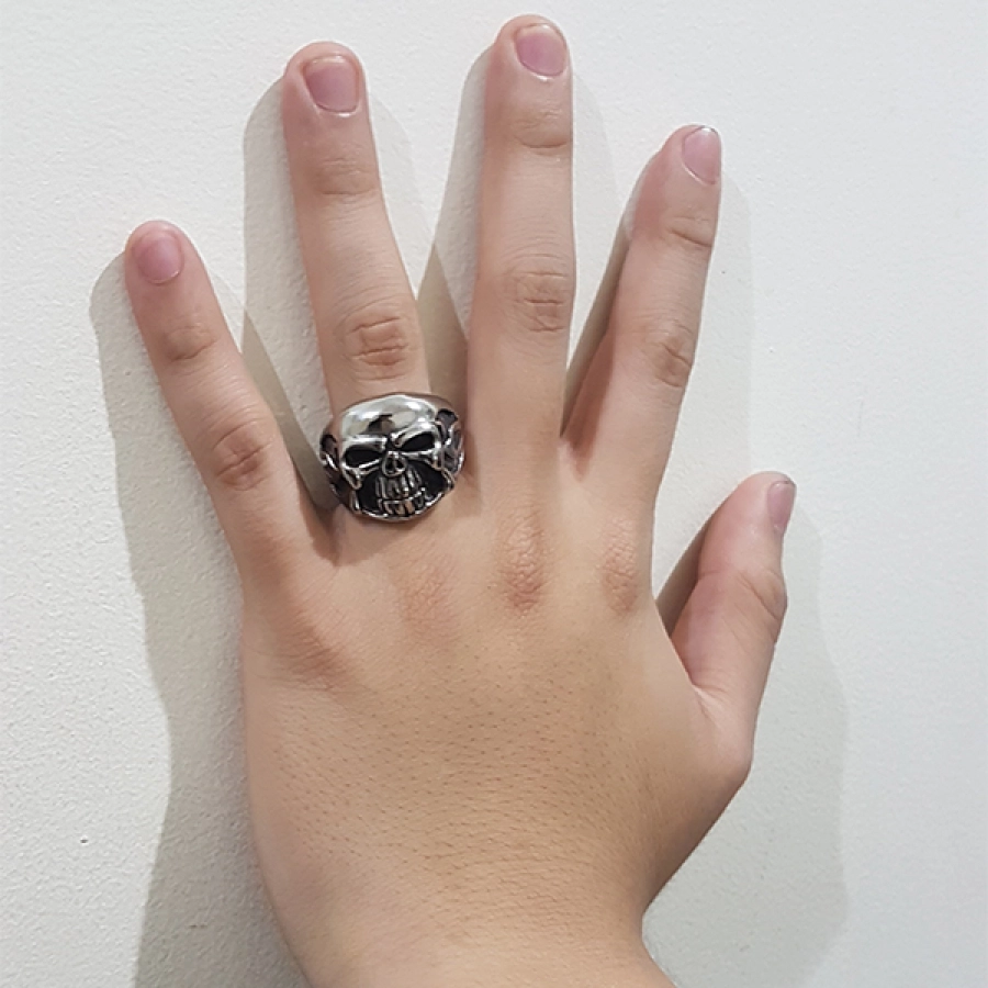 CINCIN Cincin Titanium Tengkorak QGZ28 Api Silver 4 cincin_skull_qgz28_api_sv_3