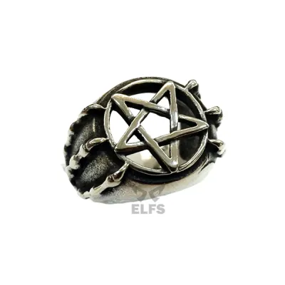 CINCIN Cincin Titanium Pentagram Silver 1 cincin_stainless_pentagram_sv_0