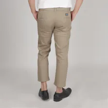 CELANA PANJANG FORMAL Celana Panjang Pria Slimfit Cropped Chino Pants Coklat Muda