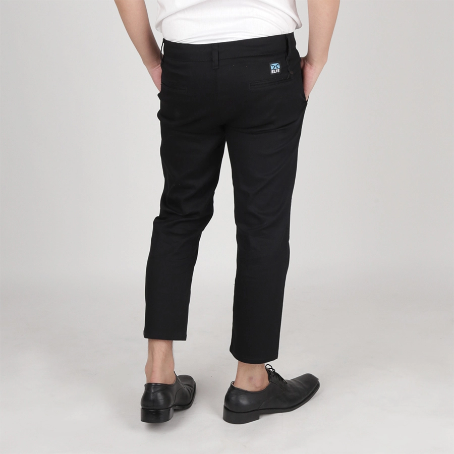 CELANA PANJANG FORMAL Celana Panjang Pria Slimfit Cropped Chino Pants Hitam 3 cjb_chino_cropped_simple_hx2