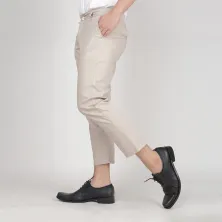 CELANA PANJANG FORMAL Celana Panjang Pria Slimfit Cropped Chino Pants Putih Gading