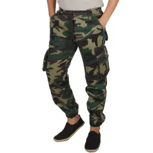 CELANA CARGO  CELANA JOGGER CARGO PRIA PANJANG ARMY OUTDOOR GUNUNG HIKING HIJAU ARMY 