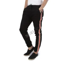 CELANA PANJANG CASUAL Celana Jogger Panjang Katun List 3 Stripe Hitam