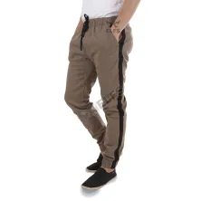 CELANA PANJANG CASUAL Celana Jogger Panjang Katun List Hitam Coklat Tua