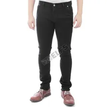 CELANA PANJANG JEANS Celana Panjang Soft Jeans List 036 Hitam