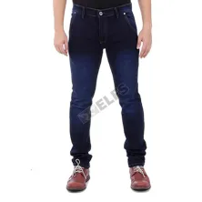 CELANA PANJANG JEANS Celana Panjang Soft Jeans List Thread 034 Biru Dongker