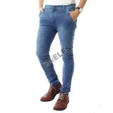 CELANA PANJANG JEANS Celana Panjang Soft Jeans Pria Premium Denim Biru Muda