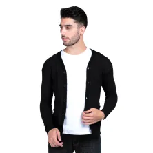 CARDIGAN Cardigan Rajut Pria Kantong Hitam