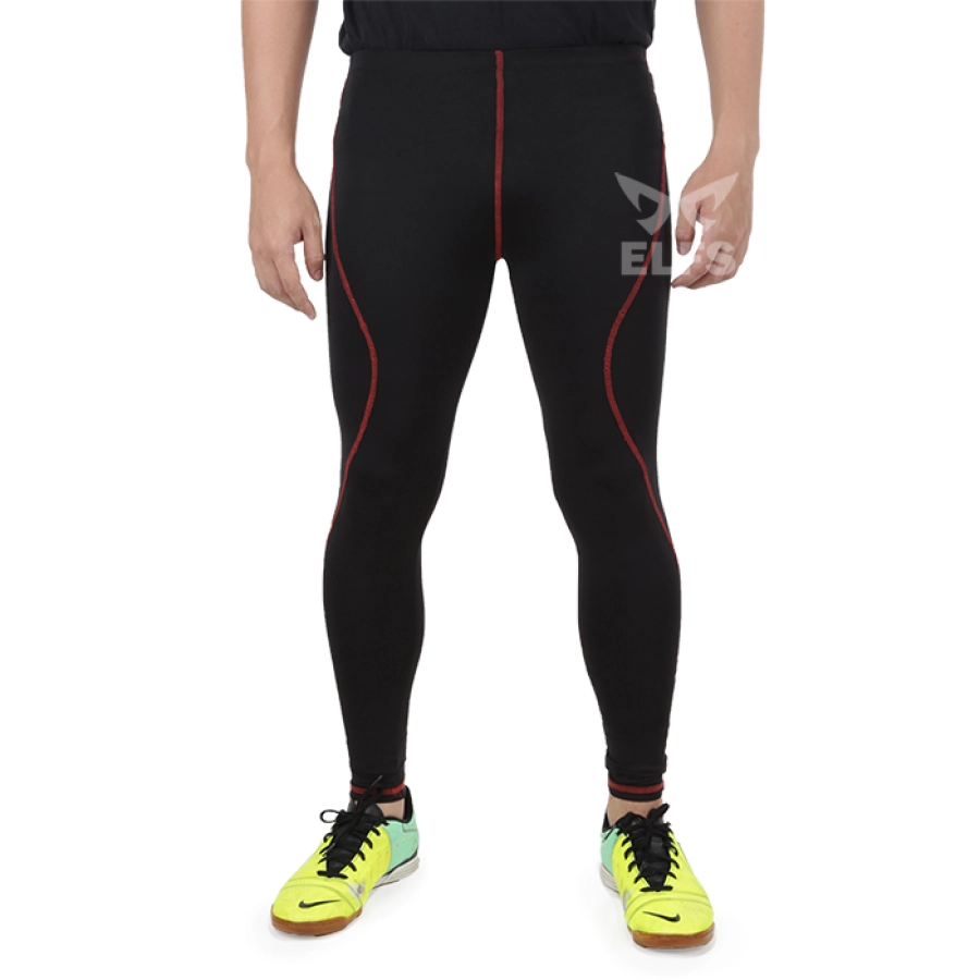 CELANA BASELAYER Celana Olahraga Pria Base Layer Legging Panjang Spandek List Merah Hitam 1 ctj_baselayer_legging_list_merah_hx_0