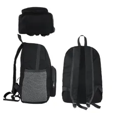 DAY PACK TAS RANSEL LIPAT ANTI AIR 20L FOLDABLE WATER RESISTANT BACKPACK 35020 HITAM SELETING ABU