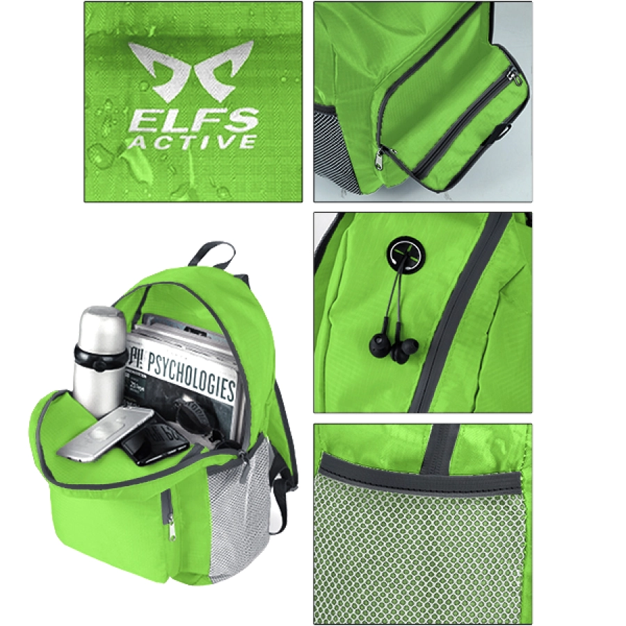 DAY PACK Tas Ransel Lipat Anti Air 20L Foldable Water Resistant Backpack 35020 Hijau Muda 3 daypack_fave_20l_green_2