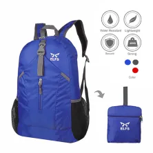 DAY PACK Elfs Shop  Tas Ransel Lipat Anti Air 22L Foldable Water Resistant Backpack 35009 ELFS Biru Tua