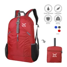 DAY PACK Elfs Shop  Tas Ransel Lipat Anti Air 22L Foldable Water Resistant Backpack 35009 ELFS Merah Cabe