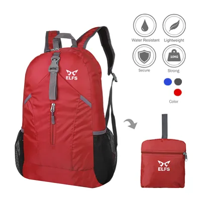 DAY PACK Elfs Shop - Tas Ransel Lipat Anti Air 22L Foldable Water Resistant Backpack 35009 ELFS Merah Cabe 1 daypack_groove_22l_red_0
